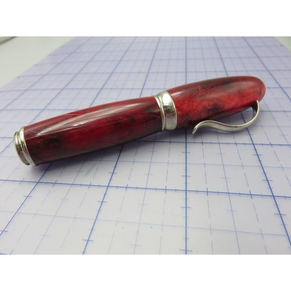 Jean Pierre Lepine Other - Jean Pierre Lepine Attila Little Fatty Ballpoint Pen Marbled Red France